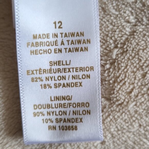 ANNE COLE 1 PIECE SWIM, size 12 multiple  colors, main color is deep  burgundy. - Picture 3 of 7